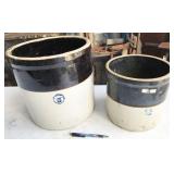 #2 and #5 stoneware crock jars