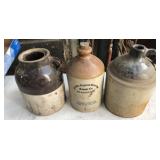 3pc stoneware jugs, including Ye Olde English