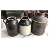 3pc stoneware jugs