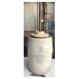 #3 stoneware churn, UHL Pottery Co Acorn Ware