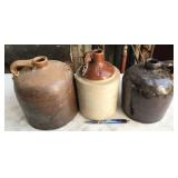 3pc stoneware jugs
