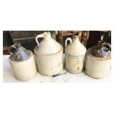 4pc stoneware jugs