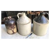 3pc stoneware jugs
