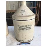 #3 stoneware jug, J Cooney & Co Wholesale Liquors