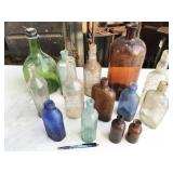 assorted glass bottles