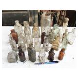 assorted glass bottles