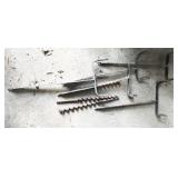 auger bits, fishing pole holders