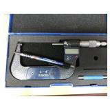 digital outside micrometer in case, 3"-4"