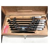 Starret mechanical outside micrometer set in Starret mechanical outside micrometer set in