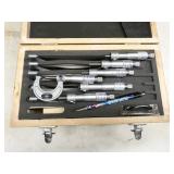 mechanical outside micrometer set in case, 0"-6" mechanical outside micrometer set in case, 0"-6"