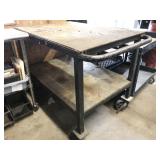 rolling worktable, 48"x32" top