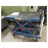 blue lift table, 1100lbs capacity