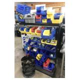 rack and contents: parts, fasteners rack and contents: parts, fasteners