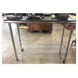 50"w stainless top table, does NOT include