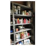 shelf and contents: chemicals