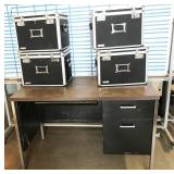 desk and crates desk and crates