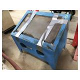 blue Cyclone blast cabinet, 30" wide