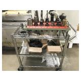 cart and contents: shell holders, indexers,