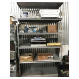 shelf and contents: bearings, filter, parts, shelf and contents: bearings, filter, parts,
