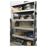 shelf and contents: bandsaw blades, propane torch shelf and contents: bandsaw blades, propane torch