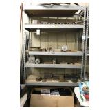 shelf and contents: leveling plates, motors,