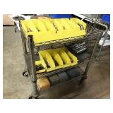 cart and contents: end mills, drills, turbos cart and contents: end mills, drills, turbos