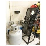 Enerco heater with 3 propane tanks