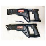 pair Ryobi P510 reciprocating saws pair Ryobi P510 reciprocating saws