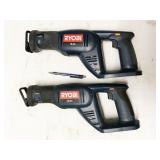 pair Ryobi P510 reciprocating saws