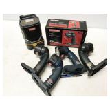 4pc Ryobi P700 cordless lights, Ryobi radio,