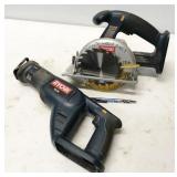 Ryobi P510 reciprocating saw, Ryobi 5.5" circular Ryobi P510 reciprocating saw, Ryobi 5.5" circular
