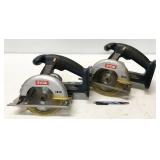 pair Ryobi 5.5" circular saws pair Ryobi 5.5" circular saws