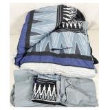 Kakijumn queen comforter with sheets, pair of