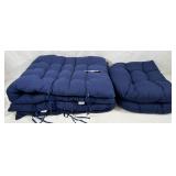Simple Cotton navy cushions: 2pc long (approx