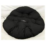 black futon cushion, approx 41" diameter, no box