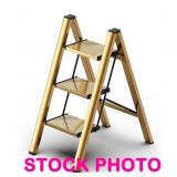 Hismocal gold aluminum 3-step ladder, 330lb