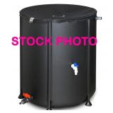 Lostronaut 53gal collapsible rain barrel, open