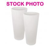 NO SHIPPING: pair PurePino 28" tall planters,