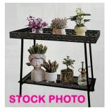 Hotalu black metal plant stand, open box but