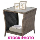 Kimsunny rattan end table, m#RTET902N, color is