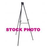 36"-70" adjustable black aluminum display easel,