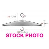 13" clear glass bird feeder rain cover, open box