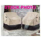 pair KylinLucky patio chair covers, 29"w x 30"d x