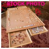 NO SHIPPING: Bits and Pieces puzzle board, approx