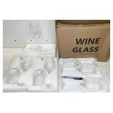 8pc crystal wine glasses, open box - Amazon item
