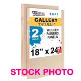 2pack wooden painting panels, 18"x24", no box -
