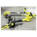 NO SHIPPING: 4pc Ryobi cordless 18V lawn tools,