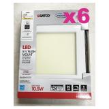 6pc NEW Satco 5.5" flush mount led light