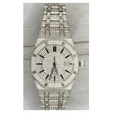 CZ bling watch, works