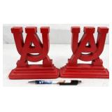 pair of cast iron bookends or doorstops